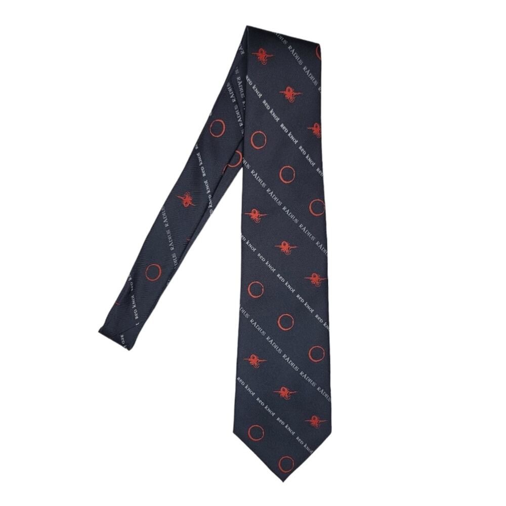 Red Knot Radius Men's Necktie Designed Exclusively Percept Brands Rare HTF Tie
